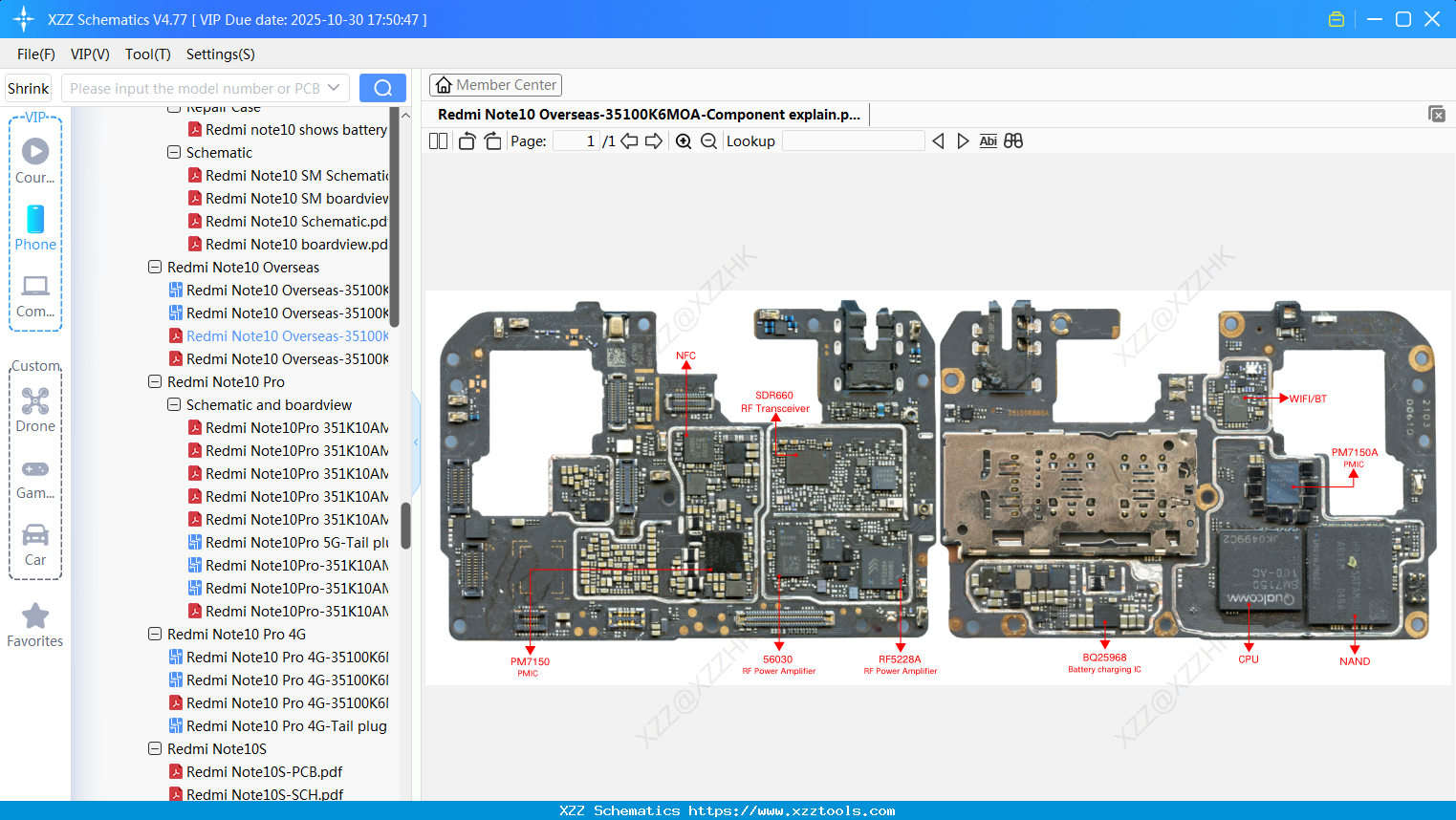 Xiaomi Redmi Note10 Overseas-35100K6MOA-Component Explain